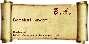 Bocskai Andor névjegykártya